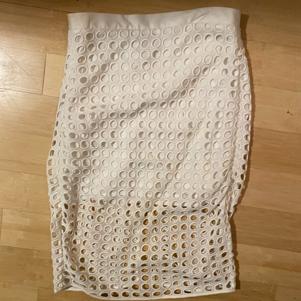 Banana republic white pencil skirt
